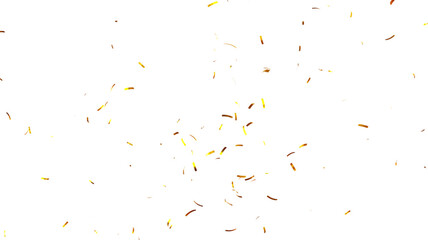 Fototapeta premium Elegant gold confetti background. Golden glitter dust particles confetti on transparent background. PNG Gold confetti effect, transparent background. 