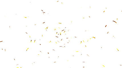 Elegant gold confetti background. Golden glitter dust particles confetti on transparent background....