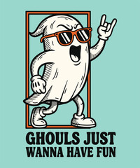 Rock and Roll Ghost with Sunglasses