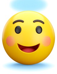 Happy emoticon with halo