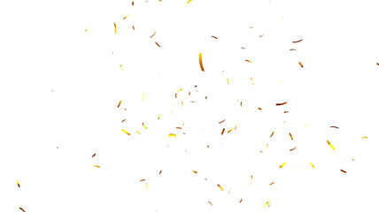Golden confetti in white bright background. Sparkling Gold Confetti Falling transparent background PNG. PNG Gold confetti top border background glitter celebration. confeti transparent.