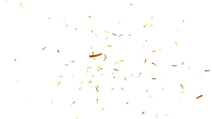 Obraz premium Golden confetti in white bright background. Sparkling Gold Confetti Falling transparent background PNG. PNG Gold confetti top border background glitter celebration. confeti transparent.