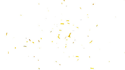 Fototapeta premium Golden confetti in white bright background. Sparkling Gold Confetti Falling transparent background PNG. PNG Gold confetti top border background glitter celebration. confeti transparent.
