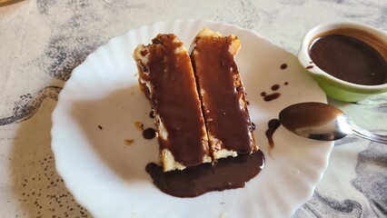 Naklejka premium San Sebastian Cheesecake