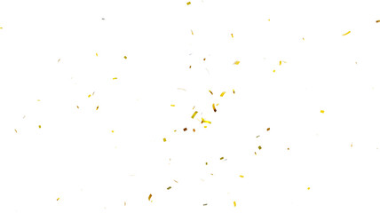 Fototapeta premium 3d render of Gold confetti flying for celebrate isolated on transparent background. gold confetti isolated, celebrate, celebration, decoration, overlay, effect, surprise, party, holiday,