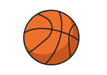 Fototapeta premium vibrant orange basketball sits prominently against a teal background The word 'BASKETBALL GAME BALL' is displayed beneath Clean modern design ideal for sports or fitness themes