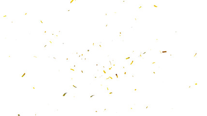Fototapeta premium 3d render of Gold confetti flying for celebrate isolated on transparent background. gold confetti isolated, celebrate, celebration, decoration, overlay, effect, surprise, party, holiday,