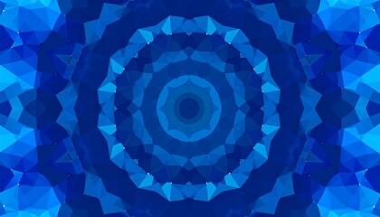 Abstract geometric pattern in deep blue