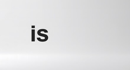 Simple black letters "is" on a plain light gray background.