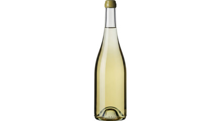 Isolated Bottle of White Wine