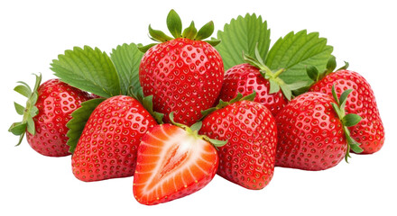 Isolated Strawberries