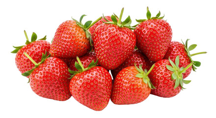 Isolated Pile of Fresh Strawberries
