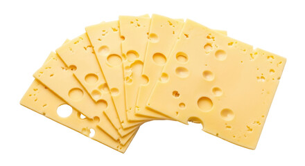Isolated Cheese Slices