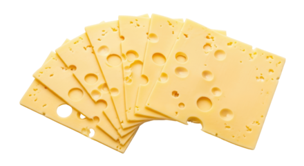 Isolated Cheese Slices