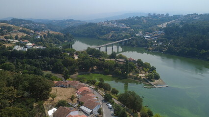 T&acirc;mega, Marco de Canaveses, rio, drone, vista a&eacute;rea