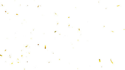 Confetti partical isolated background. 3d Rendering Transparent Confetti. 3d render of Spiral Gold confetti flying. Golden Confetti Transparent Background. Gold Confeti Failling White Background