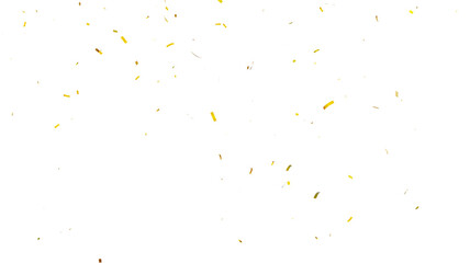 Confetti partical isolated background. 3d Rendering Transparent Confetti. 3d render of Spiral Gold confetti flying. Golden Confetti Transparent Background. Gold Confeti Failling White Background