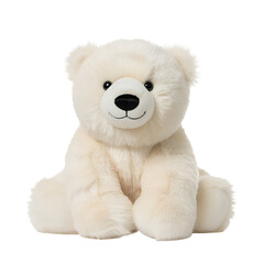 Sitting plush polar bear with black nose stuffed animal