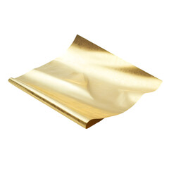 Shiny Gold Foil Sheet With Curled Edge metallic