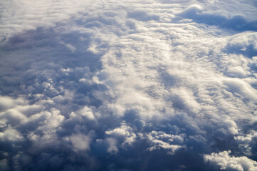 Textured clouds high in the sky.