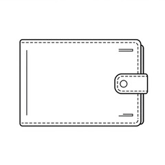 Minimalist wallet design illustration perfect for finance, business, and modern lifestyle concepts