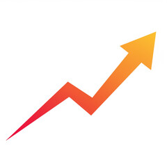 Ascending arrow graphic symbolizes growth, success, and progress in business and finance