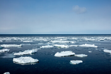 Sparsely drifting ice Sea of Okhotsk © 多田 智