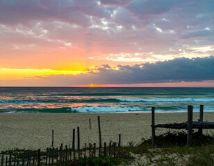 Obraz premium Peaceful beach sunset