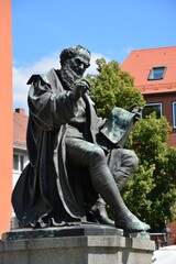 Nuremberg, Bavaria, Germany: Monument to Hans Sachs (1494-1576), poet, playwright and composer