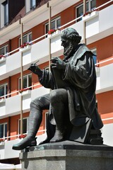 Nuremberg, Bavaria, Germany: Monument to Hans Sachs (1494-1576), poet, playwright and composer