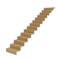 stairs to success isolated on transparent white background, clipping path