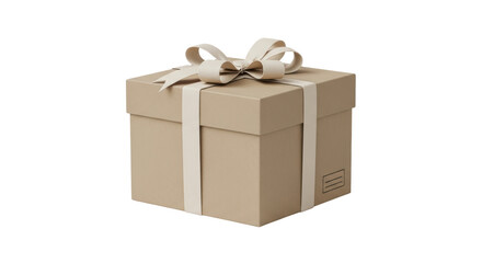 Isolated gift box with ribbon