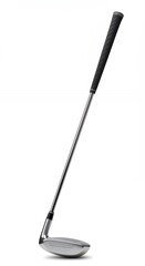 Professional Steel Golf Hybrid Iron Club Side View with Textured Black Grip Isolated on White Background for Sports Gear Catalogs and Performance Retail