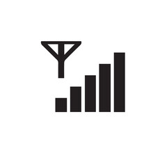 Business graph and chart vector illustration showing financial growth with an up arrow symbol