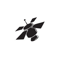 Black and white origami paper flower vector illustration with an abstract symbol design