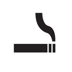 An isolated cigarette with a question mark design illustrates a cartoon warning symbol