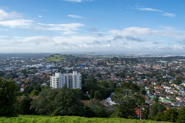 Panoramic Cityscape from Hilltop