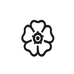 Abstract vector illustration of a flower icon or sun symbol design