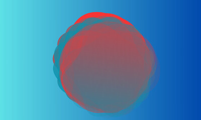 Vibrant Blue Gradient with Overlapping Translucent Red and Teal Blobs