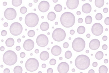 Soft lavender watercolor circles creating a seamless pattern on a transparent background, ideal for feminine and delicate designs