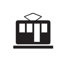 Black train vector illustration icon set isolated on white