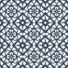 Black and white seamless pattern with arabesques  in a retro style. Vector illustration