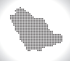 Map of Saudi Arabia from dots