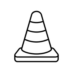 Line icon traffic cone vector on white background
Vector line icon on white background