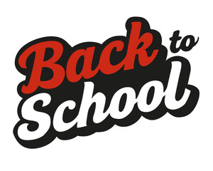 Back to school lettering in modern style. Vector text design.