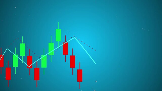 Trade Stock market business and exchange financial growth graph Chart arrow . Business chart data graph diagram, business trading graph investment growth global trend arrow up and down icon animation