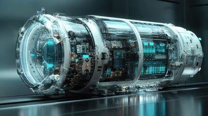 Futuristic Transportation Pod: A Glimpse into High-Tech Travel