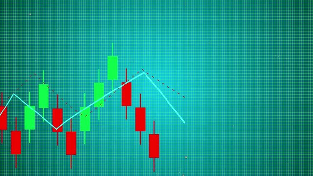 Trade Stock market business and exchange financial growth graph Chart arrow . Business chart data graph diagram, business trading graph investment growth global trend arrow up and down icon animation