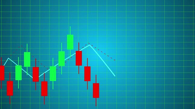 Trade Stock market business and exchange financial growth graph Chart arrow . Business chart data graph diagram, business trading graph investment growth global trend arrow up and down icon animation