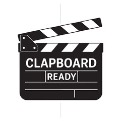 Movie clapper board vector